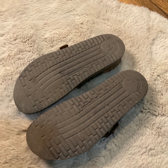 Mephisto Sandals Size 39 Gold Toe Loop Slide Comfort - Picture 8 of 10